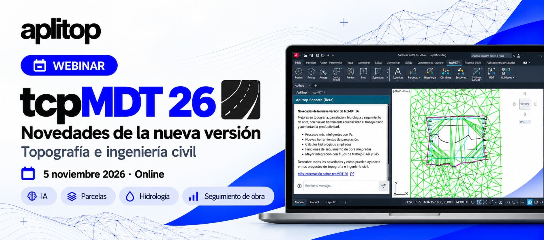 Webinar tcpMDT 26: descubre las novedades de la nueva versión en directo