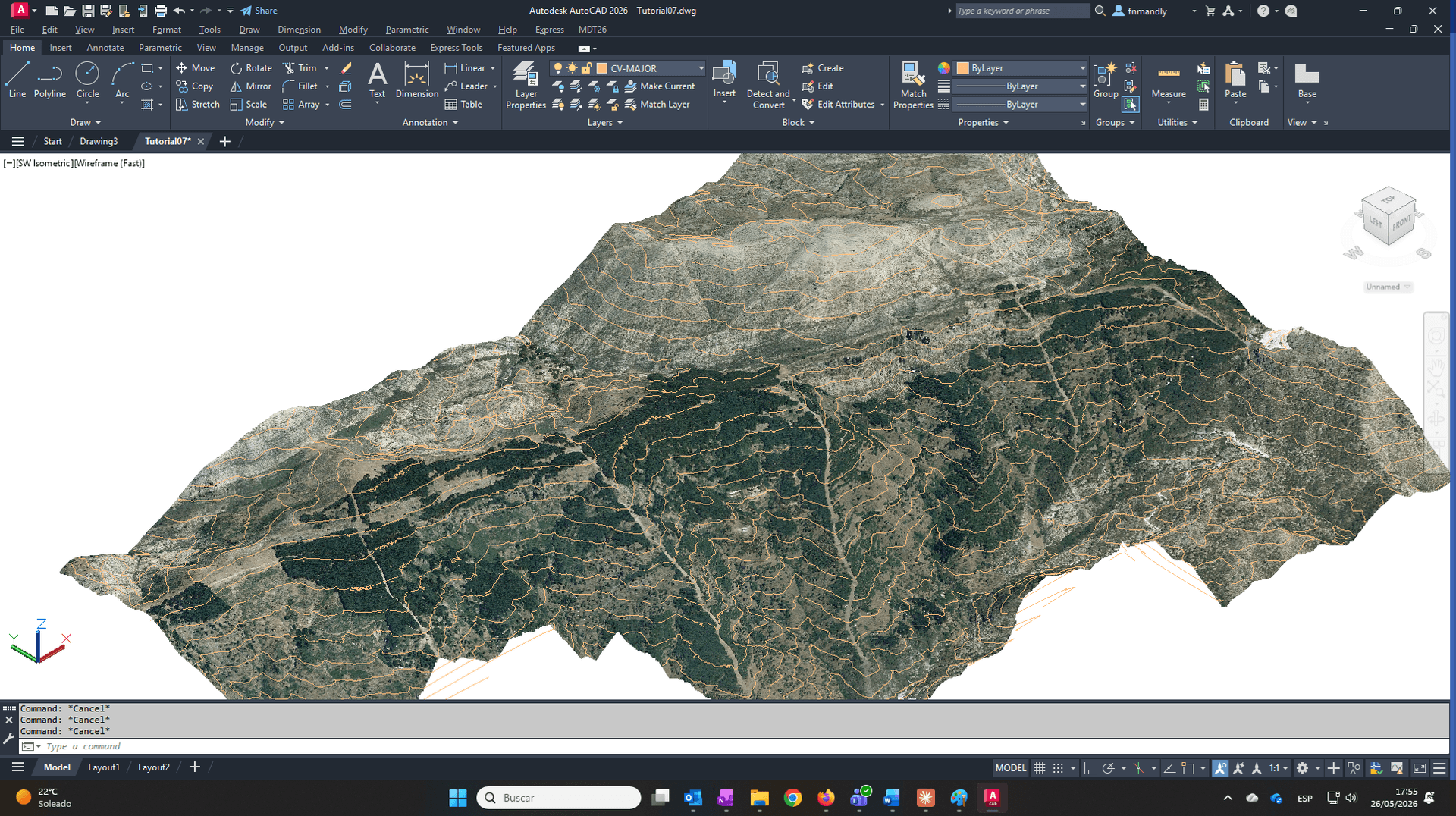 Surfaces from LAS point clouds