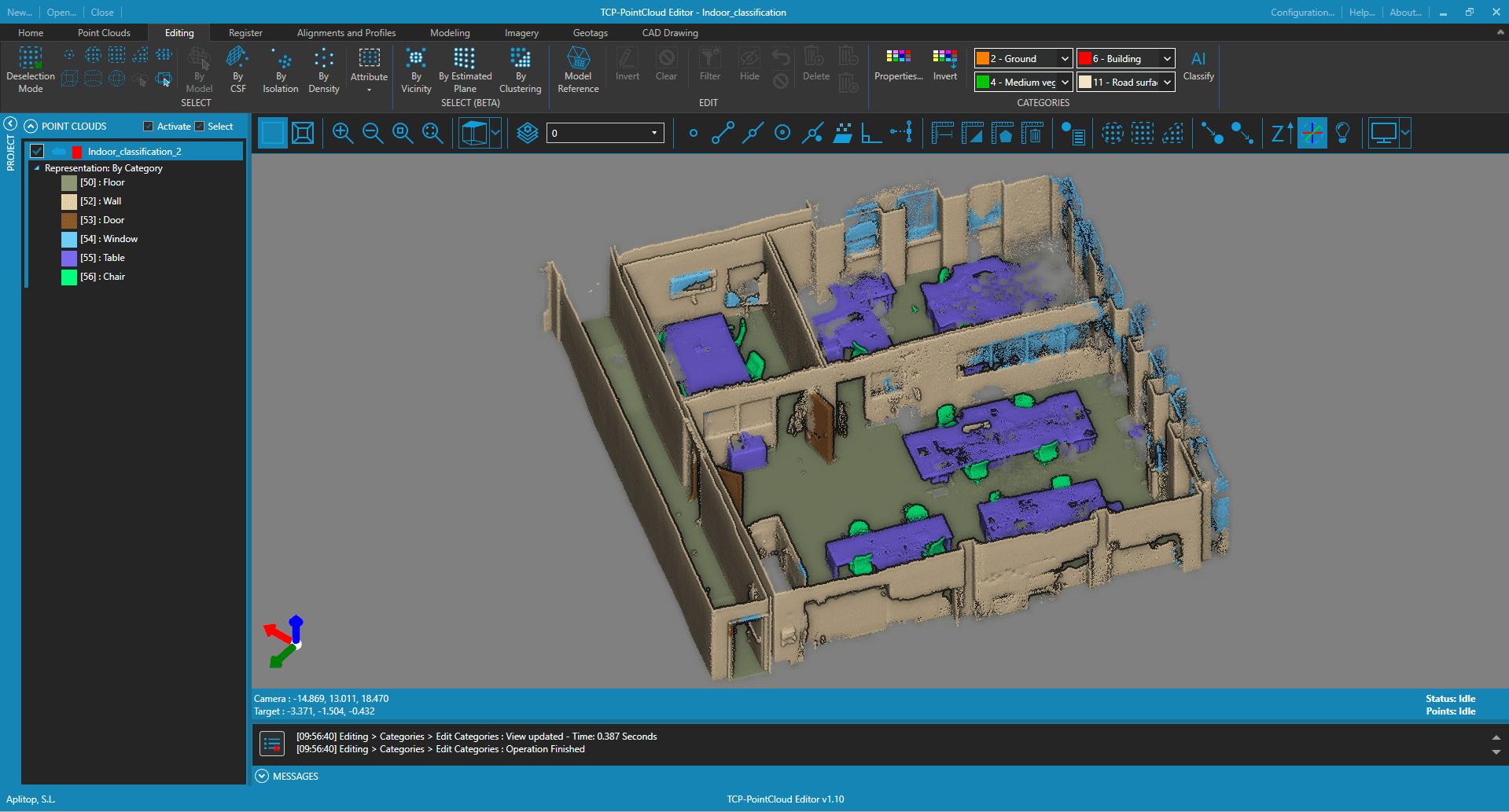 Point clouds applied to surveying