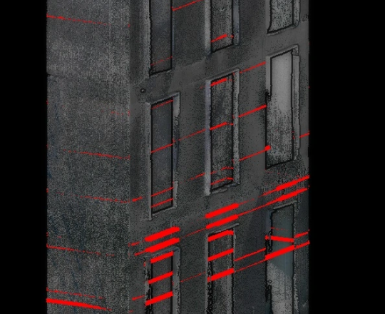 Elevator core verticality control and point cloud generation in Barcelona, Spain