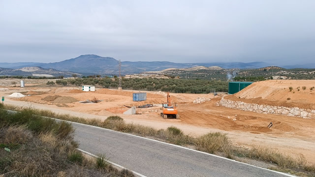 Earthwork and site staking out in Granada, Spain