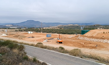 Terrassement et aménagement de l'ouvrage à Grenade, Espagne