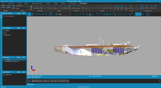 RGB point cloud with 3D modeling