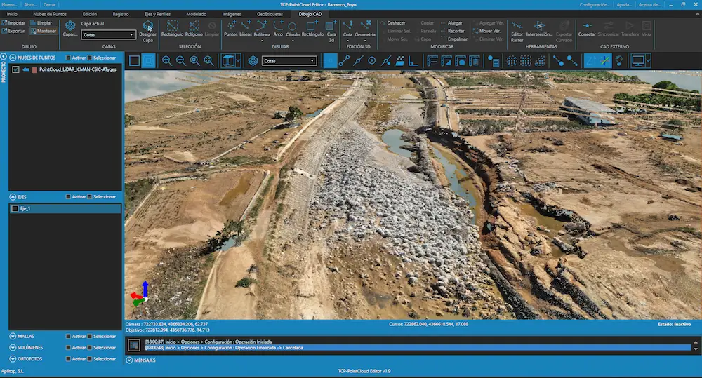 Aplitop Tcp PointCloud Editor, promenade