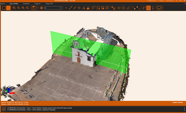 Software utilizado: Aplitop Tcp PointCloud Editor