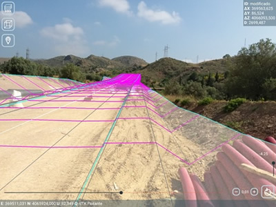 Visualización de vial proyectado con realidad aumentada